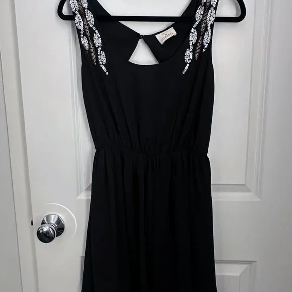 Pins & Needles Dresses | Urban Outfitters Beaded Swing Pins And Needles Dress | Color: Black | Size: Xs | Sbegneaud's Closet